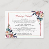 ダスティピンクブルー結婚フローラ詳細 エンクロージャーカード (正面)