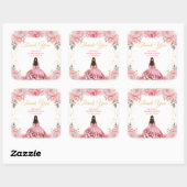 ダスティピンクプリンセスキンセアニラありがとう スクエアシール (シート)