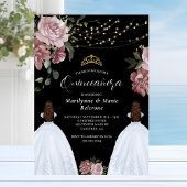 ダスティピンクプリンセスフラワーツインズキンセアニエラ 招待状