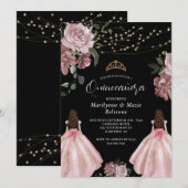 ダスティピンクプリンセスフローラツインズキンセアニラ 招待状 (正面/裏面)