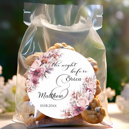 ダスティピンクボホフローラの前の結婚夜 ラウンドシール