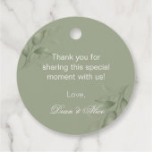 ダスティピンクボホフローラウォーターカラーパステル結婚ズ フェイバータグ (裏面)