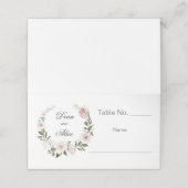 ダスティピンクボホフローラウォーターカラーパステル結婚ズ プレイスカード (外部開封)