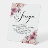 ダスティピンクボホフローラジェンガゲストブック 台座サイン (正面)