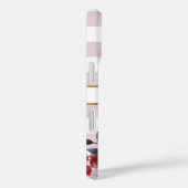 ダスティピンクボホフローラストライプモノグラム Case-Mate iPhoneケース (裏面 / 右)