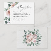 ダスティピンクマウヴバラフローラジオメト結婚リ エンクロージャーカード (正面/裏面)