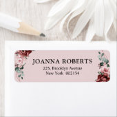 ダスティピンクマウヴバラフローラ幾何結婚La ラベル (インサイチュ)