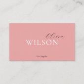 ダスティピンクモダンエレガントタイポグラフィプロフェッショナル 名刺 (正面)