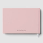 ダスティピンクモダン花模様ブライダルシャワーゲストブック ゲストブック (裏面)