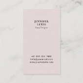 ダスティピンクロゴミニマルビジネスソーシャルメディア 名刺 (裏面)