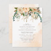 ダスティピンクロセスグリーンエリーウォーター結婚カラーズ インビテーションポストカード (正面/裏面)
