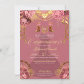 ダスティピンクローズウエスエレガントタンシャロキンセアニェラ 招待状 (正面)