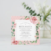 ダスティピンクローズフローラスクエア100thバースデーパーティー 招待状 (スタンド正面)