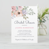 ダスティピンクローズミッドサマーフローラブライダルシャワー 招待状 (スタンド正面)