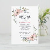 ダスティピンクローズミッドサマーフローラブライダルシャワー 招待状 (スタンド正面)