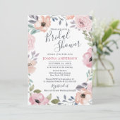 ダスティピンクローズミッドサマーフローラブライダルシャワー 招待状 (スタンド正面)