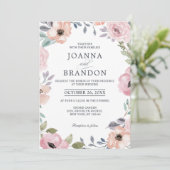 ダスティピンクローズミッドサマーフローラ結婚ズ 招待状 (スタンド正面)