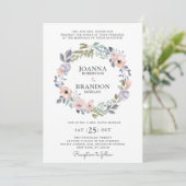 ダスティピンクローズミッドサマーフローラ結婚ズ 招待状 (スタンド正面)