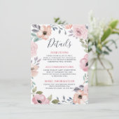 ダスティピンクローズミッドサマー結婚フローラ詳細 エンクロージャーカード (スタンド正面)