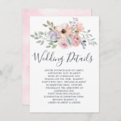 ダスティピンクローズミッドサマー結婚フローラ詳細 エンクロージャーカード (正面/裏面)