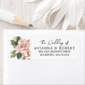 ダスティピンクローズ結婚フローラ差出人住所ラベ ラベル (インサイチュ)