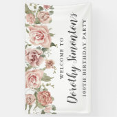 ダスティピンクローズ100thバースデーパーティーへようこそ 横断幕 (縦)
