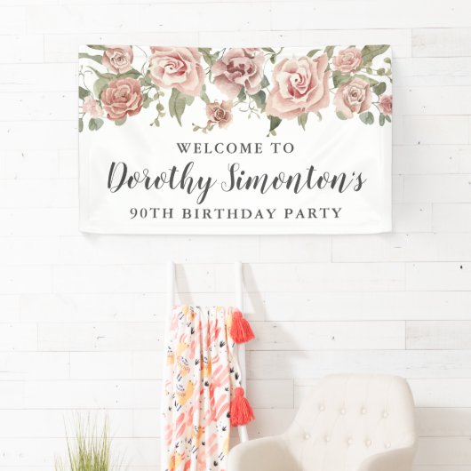 ダスティピンクローズ90thバースデーパーティーへようこそ 横断幕 (インサイチュ)
