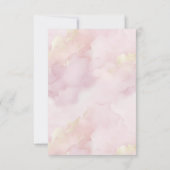 ダスティピンクワイルドフラワーサンキューカード- Boho Waterc サンキューカード (裏面)