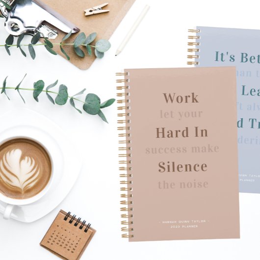 ダスティピンク引用文 |週単位モノグラム プランナー手帳