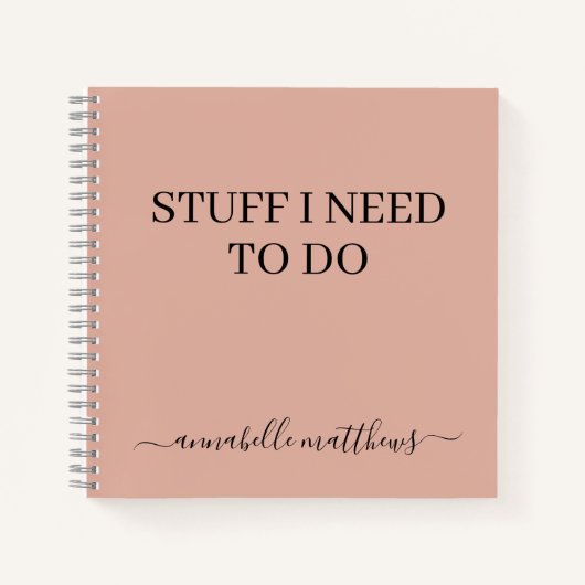 ダスティピンク物を実行する必要があるリスト  ノートブック (正面)