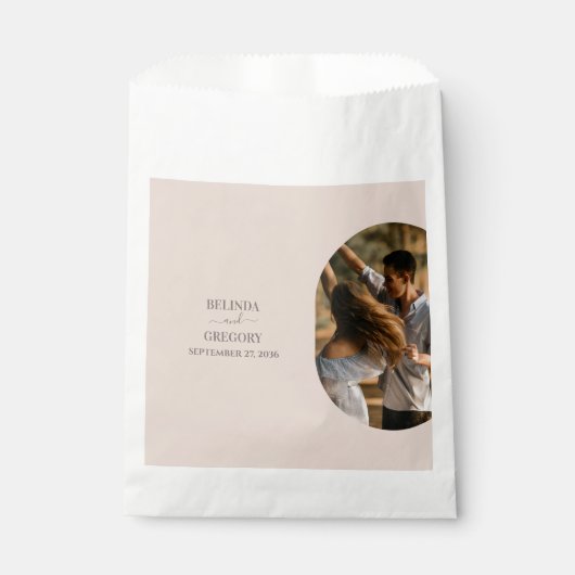 ダスティピンク私たちはミニマリストの写真結婚の フェイバーバッグ (正面)