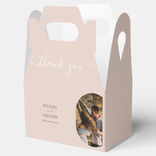 ダスティピンク私たちはミニマリストの写真結婚の フェイバーボックス (オープン)