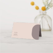 ダスティピンク私たちはミニマリストの写真結婚の プレイスカード (裏面)