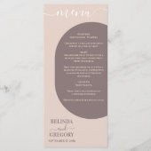 ダスティピンク私たちはミニマリストの写真結婚の メニュー (正面)