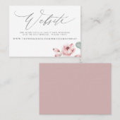 ダスティピンク結婚ローズのWebサイトカード 名刺 (正面/裏面)