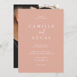 ダスティピンク結婚式招待状 招待状