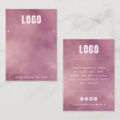 ダスティピンク カスタムロゴ ジュエリー イヤリング ディスプレイ 名刺 (正面/裏面)