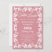 ダスティピンク・シエルト・リンド・メキシコ40歳 招待状 (正面)