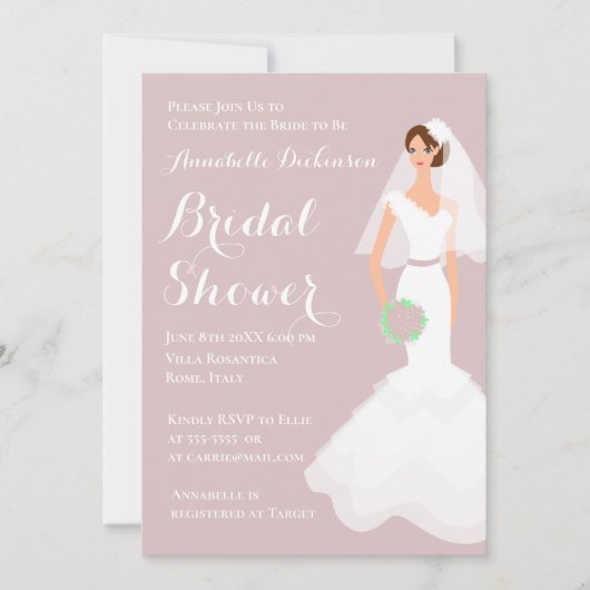 ダスティピンク テーマ2 招待状 (正面)