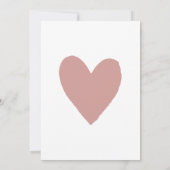 ダスティピンク/バラハートブライダルシャワー 招待状 (裏面)