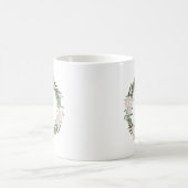 ダスティピンク フローラルリース 史上最高の母の日 コーヒーマグカップ (中央)