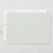 ダスティピンク フローラル グリーン セーブ・ザ・デート 招待状 (裏面)