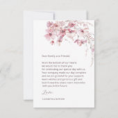 ダスティピンク ボホ フラワー 感謝カード (裏面)