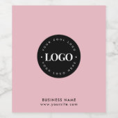 ダスティピンク ロゴとテキストを追加 カスタマイズ ビジネス カンパニー ワインラベル (シングルラベル)