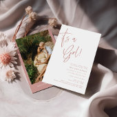 ダスティピンク/ ローズ ハート 赤ちゃんのシャワー 招待状