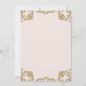 ダスティピンク ヴィンテージ聖書の一節 クリスチャン ウェディング   招待状 (裏面)