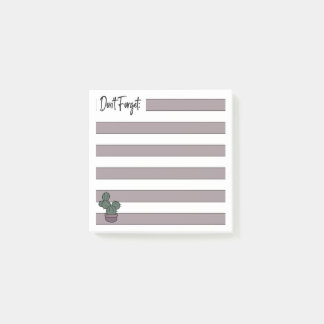 ダスティピンク |罫線|Lined | 植木鉢サボテン - ポストイット