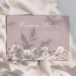 ダスティピンク&赤面ガーデンフローラ結婚ズ詳細 エンクロージャーカード