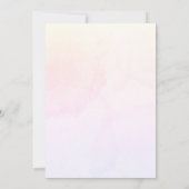 ダスティピーチピンクフローラ庭園の結婚式招待状 招待状 (裏面)