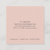 ダスティピーチフローラドラマチックビジネスカード スクエア名刺 (裏面)
